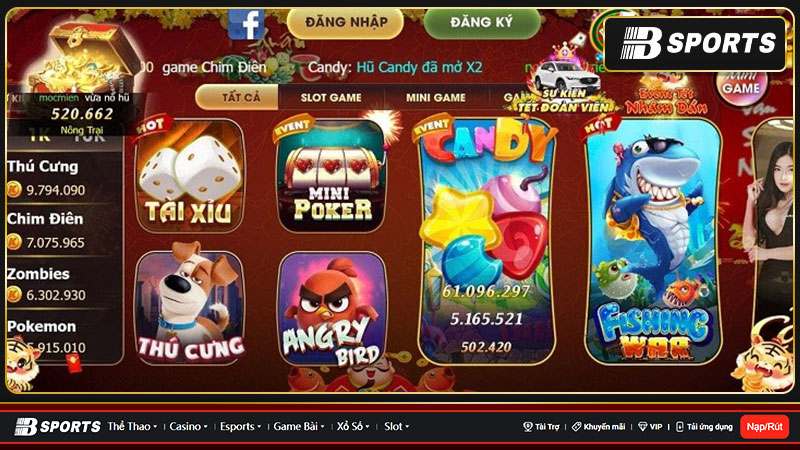 Kho game cá cược của nhà cái king86 cực kỳ đa dạng