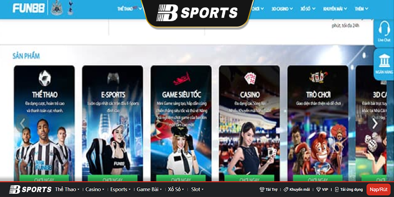 Những tựa game được yêu thích tại fun88 Những tựa game được yêu thích tại fun88