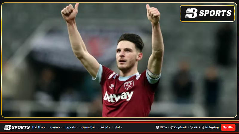 Manchester City được cho là ứng viên hàng đầu để ký hợp đồng với tiền vệ Declan Rice của West Ham United Manchester City được cho là ứng viên hàng đầu để ký hợp đồng với tiền vệ Declan Rice của West Ham United